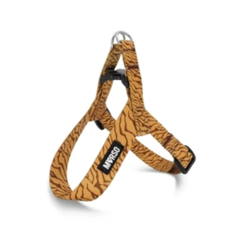 Morso Mini-Hundegeschirr Einstellbar Recycelt Dschungel Trommel Orange